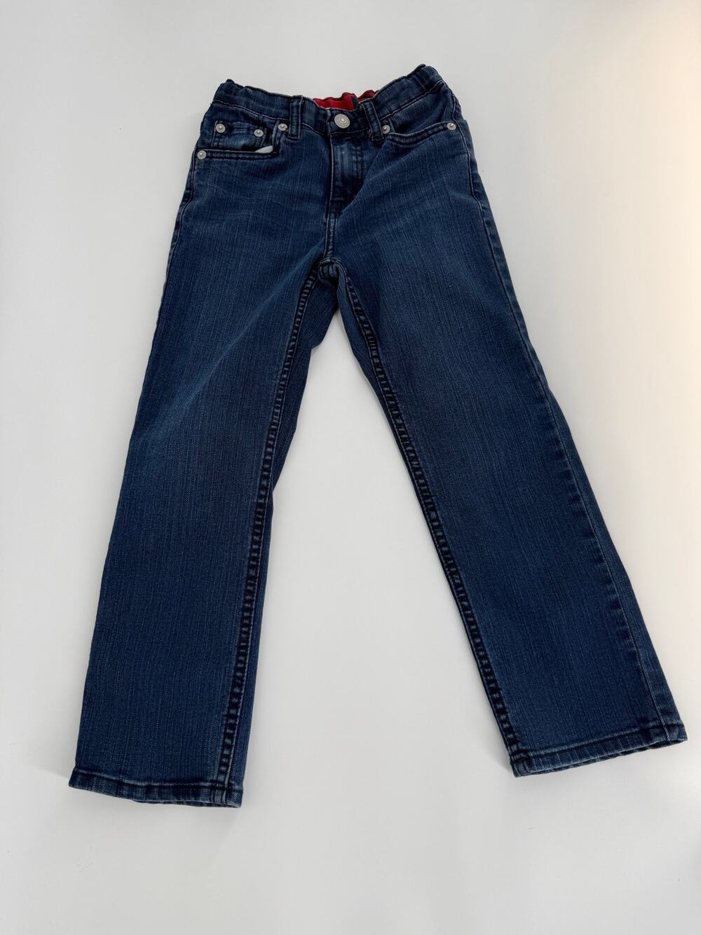 Levi’s 514 Boys Jeans Size 7 Regular Dark Wash Straight Denim Pants Kids
